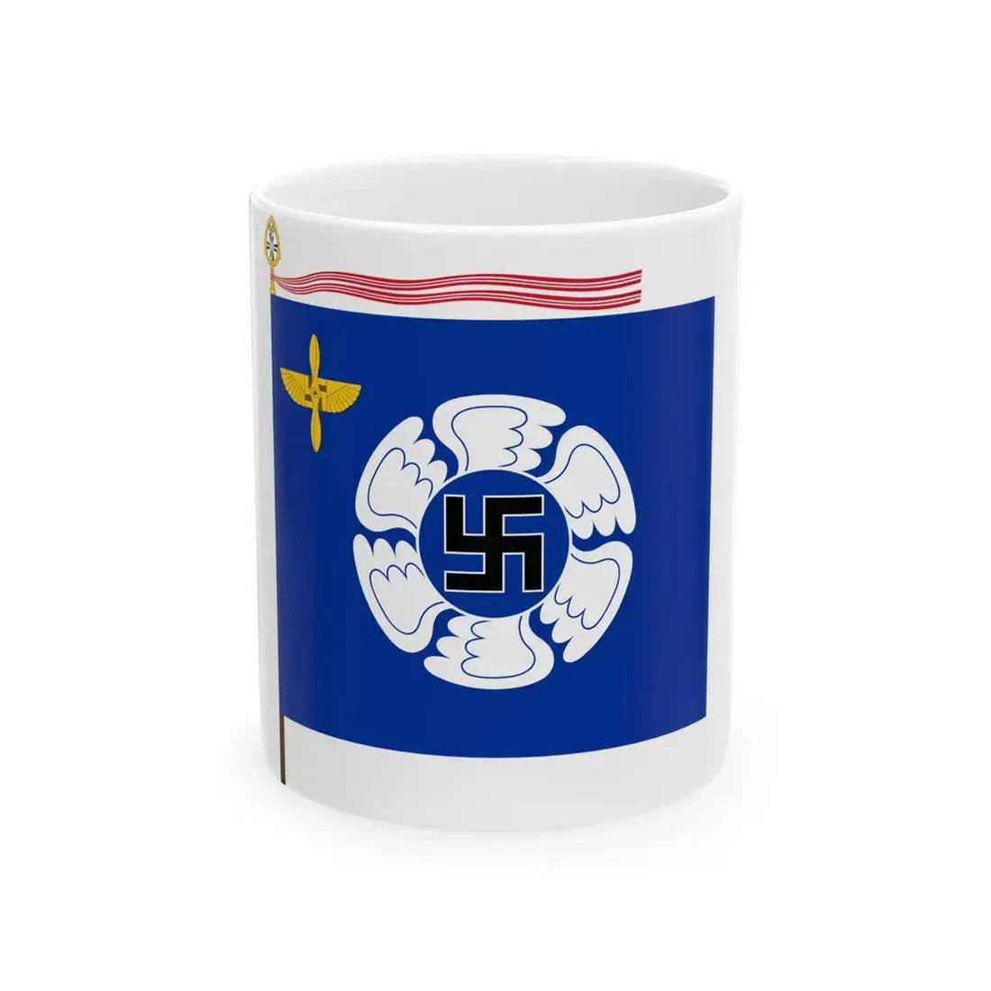 Flag of the Air Force Academy Finland (Finland) White Coffee Mug 11oz - Go Mug Yourself