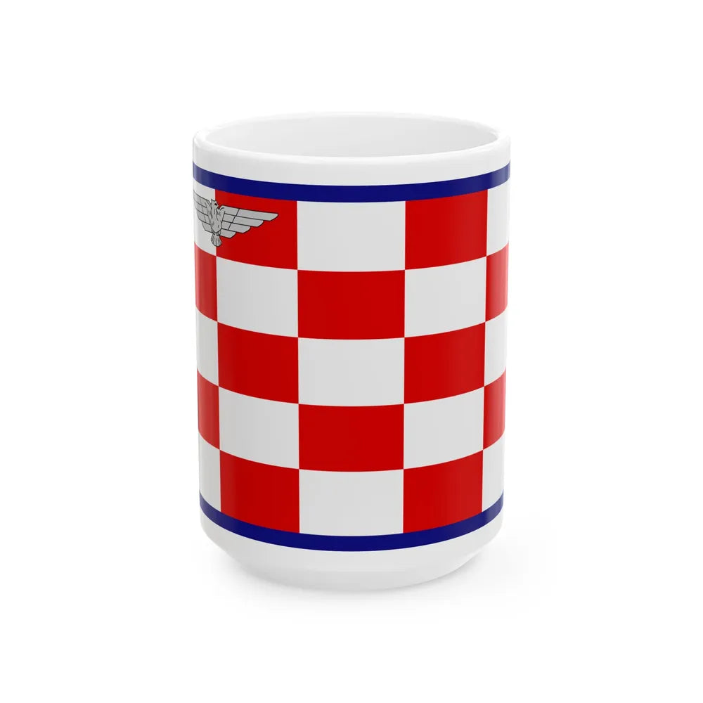 Flag of the Air Force of the Independent State of Croatia (Croatia) White Coffee Mug 15oz - Go Mug Yourself