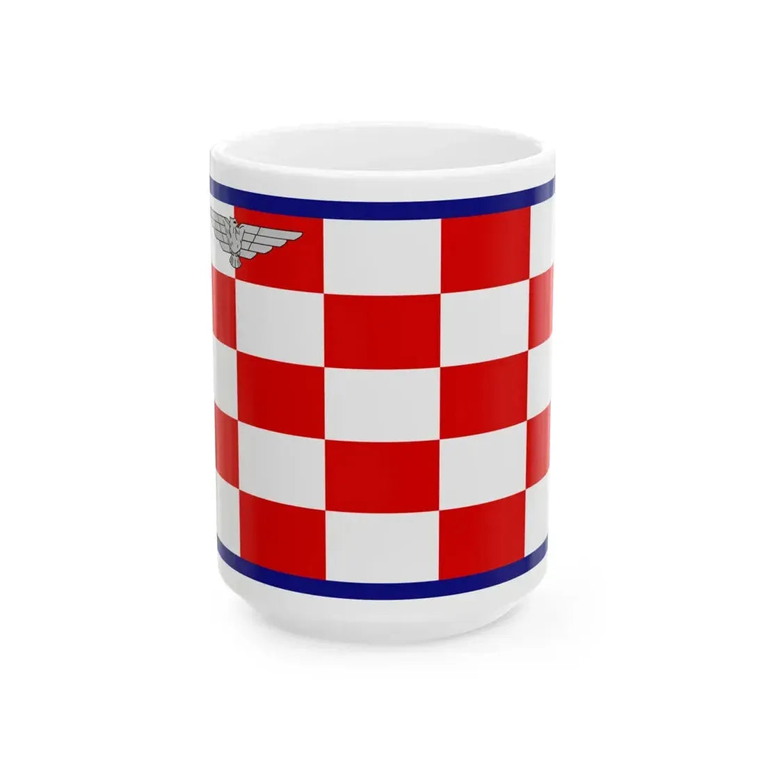 Flag of the Air Force of the Independent State of Croatia (Croatia) White Coffee Mug 15oz - Go Mug Yourself