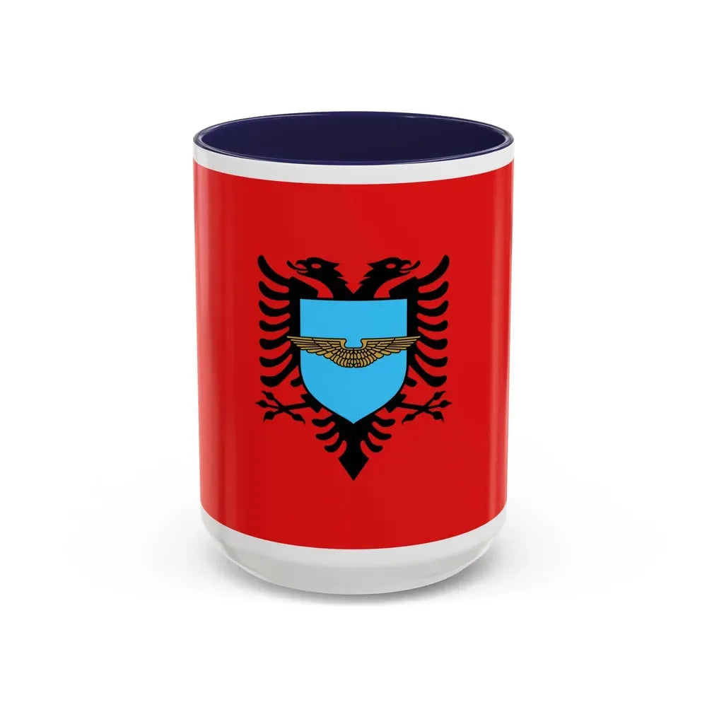 Flag of the Albanian Air Forces - Accent Coffee Mug 15oz Navy - Go Mug Yourself