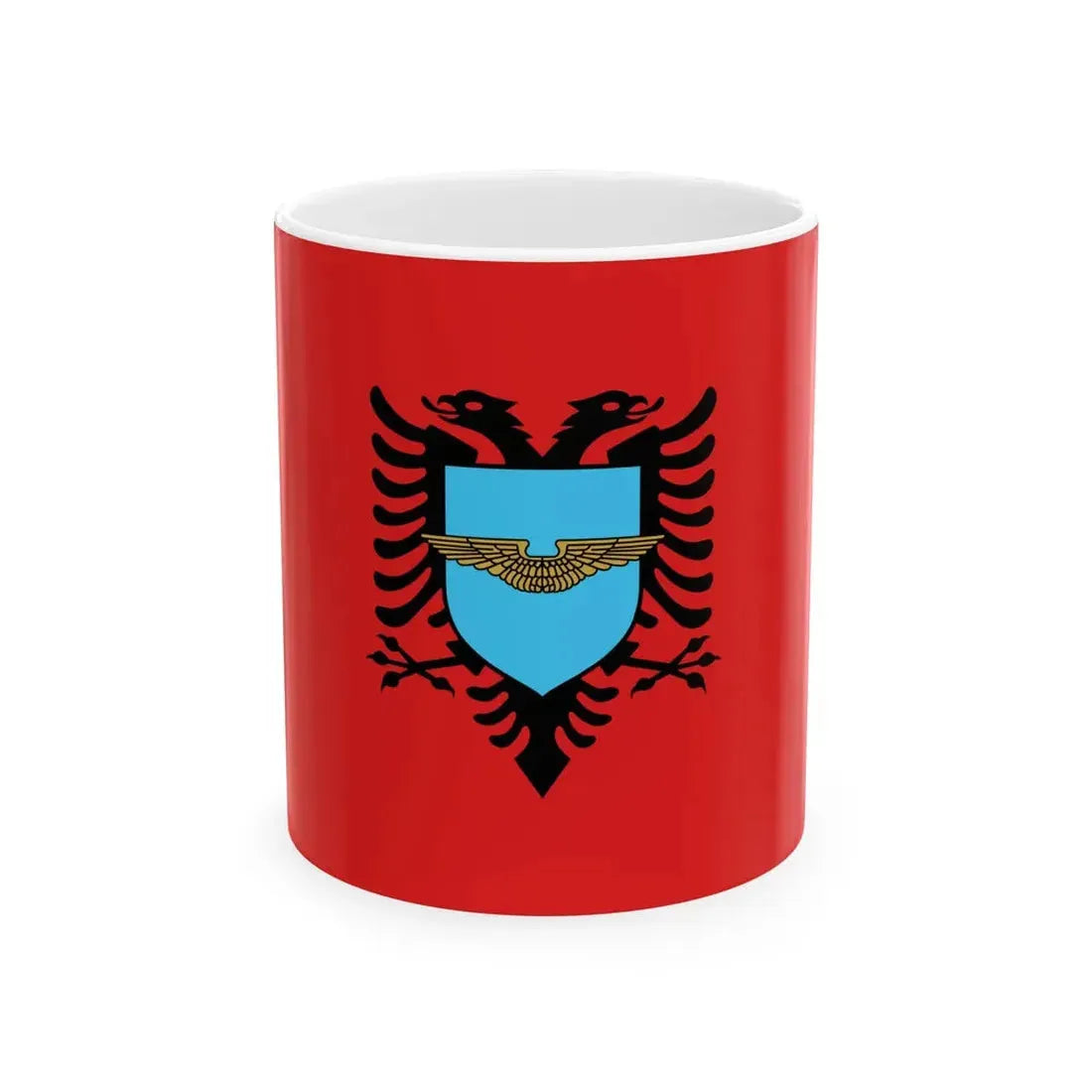 Flag of the Albanian Air Forces (Albania) White Coffee Mug 11oz - Go Mug Yourself
