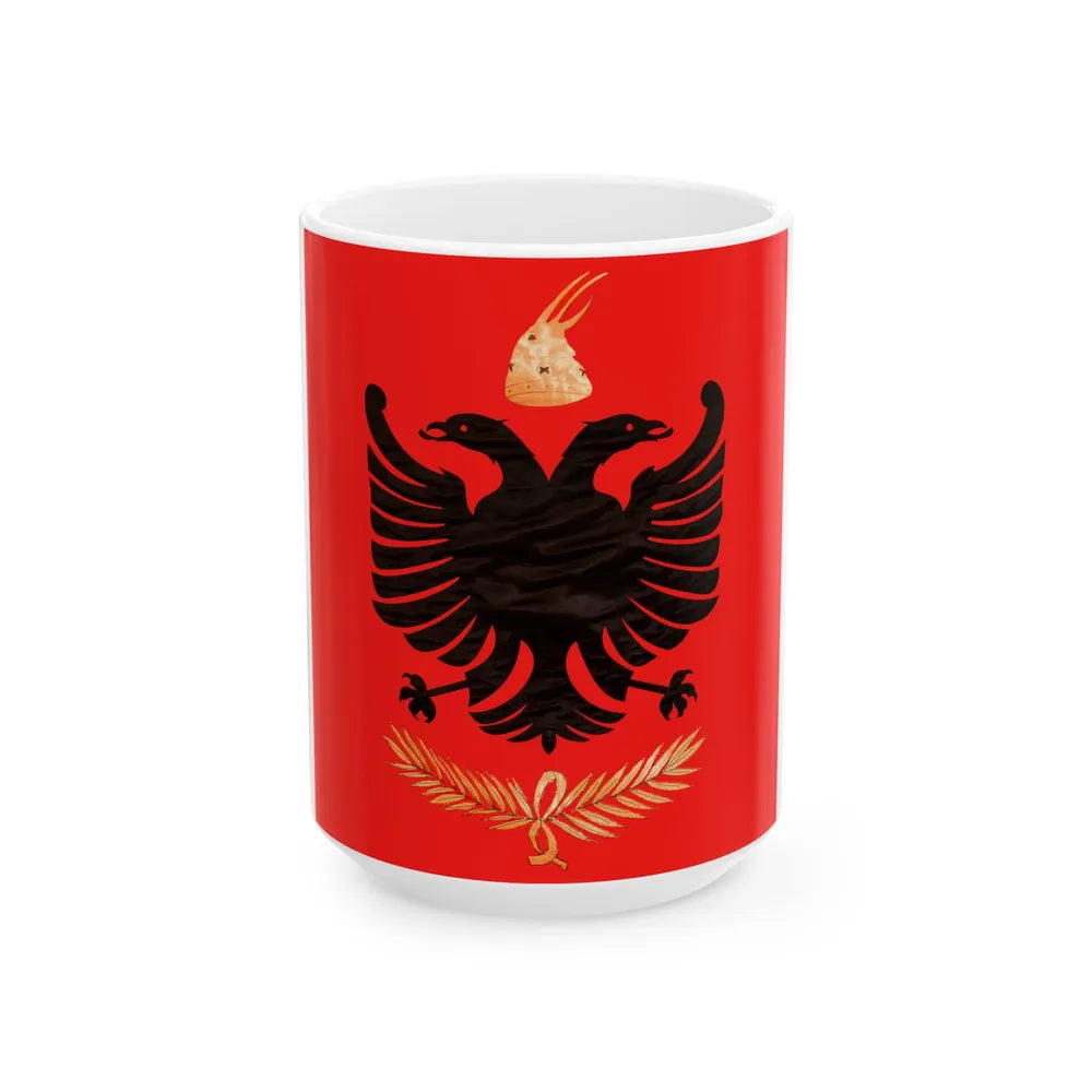 Flag of the Albanian Kingdom 1928-1939 (Albania) White Coffee Mug 15oz - Go Mug Yourself