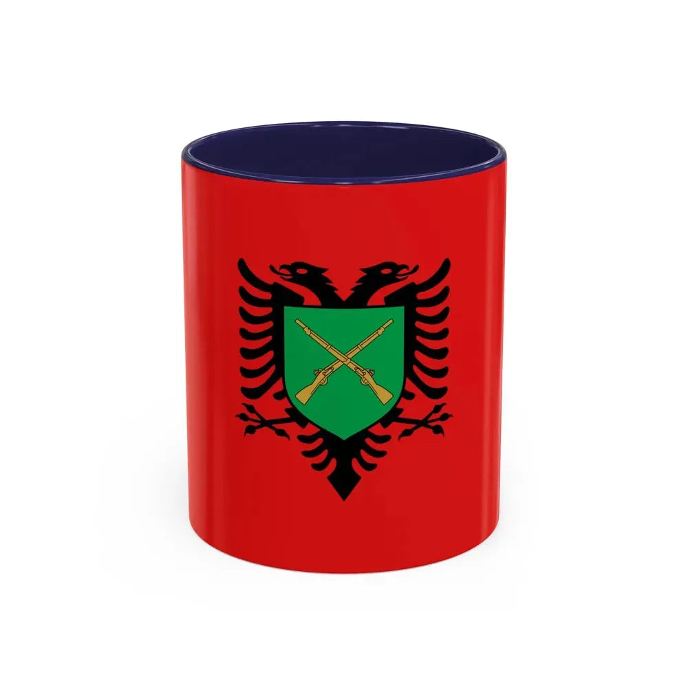 Flag of the Albanian Land Forces - Accent Coffee Mug 11oz Navy - Go Mug Yourself