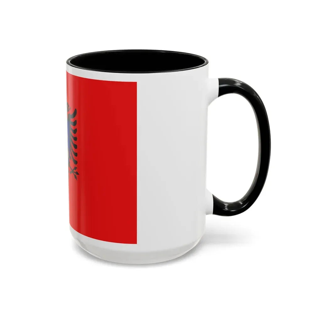 Flag of the Albanian Naval Forces - Accent Coffee Mug - Go Mug Yourself