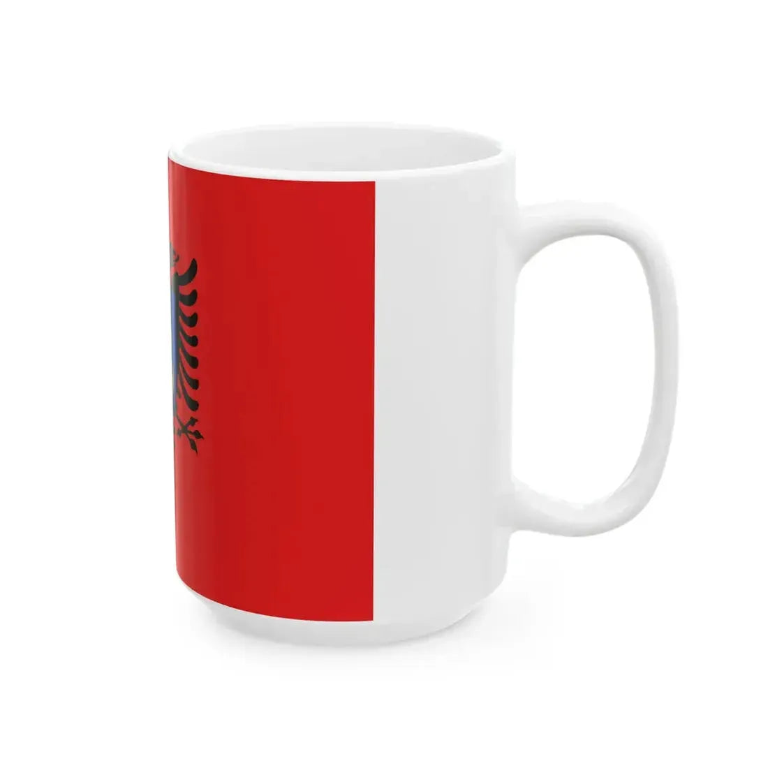 Flag of the Albanian Naval Forces (Albania) White Coffee Mug - Go Mug Yourself
