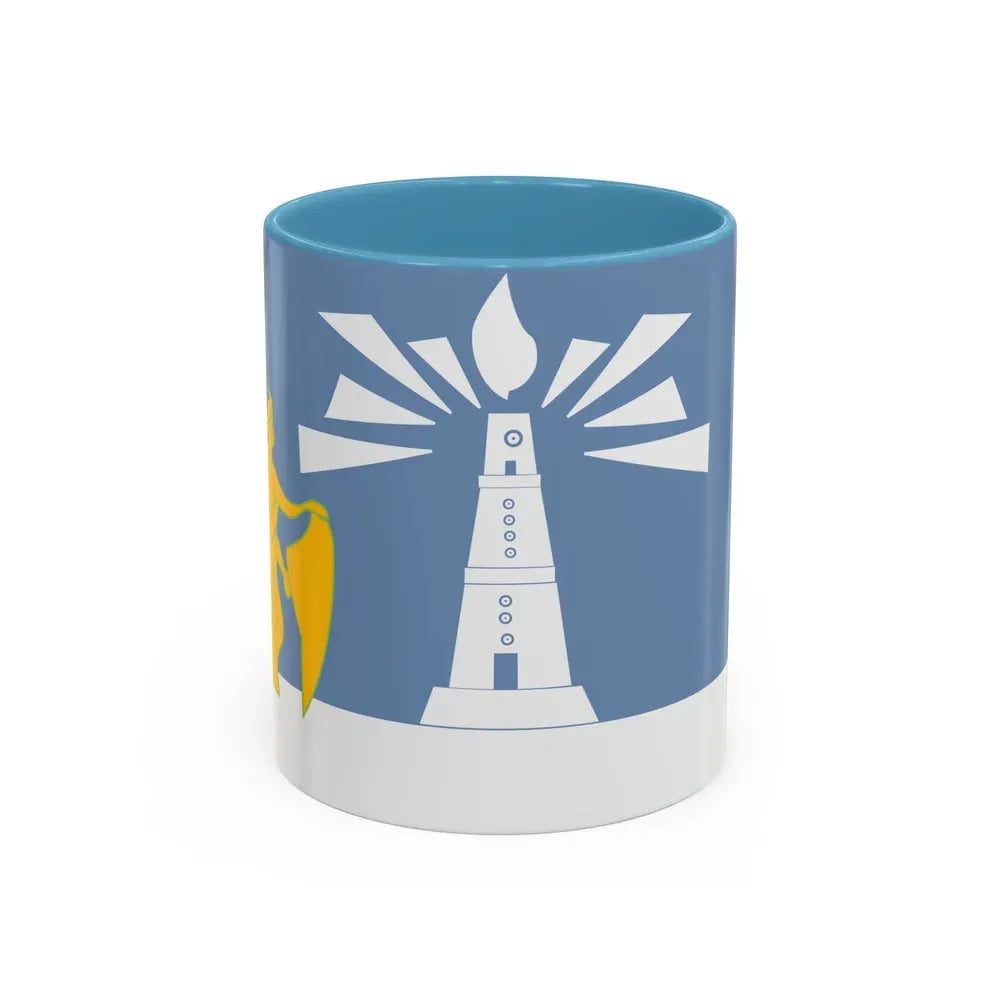 Flag of the Alexandria Governorate Egypt - Accent Coffee Mug 11oz Light Blue - Go Mug Yourself