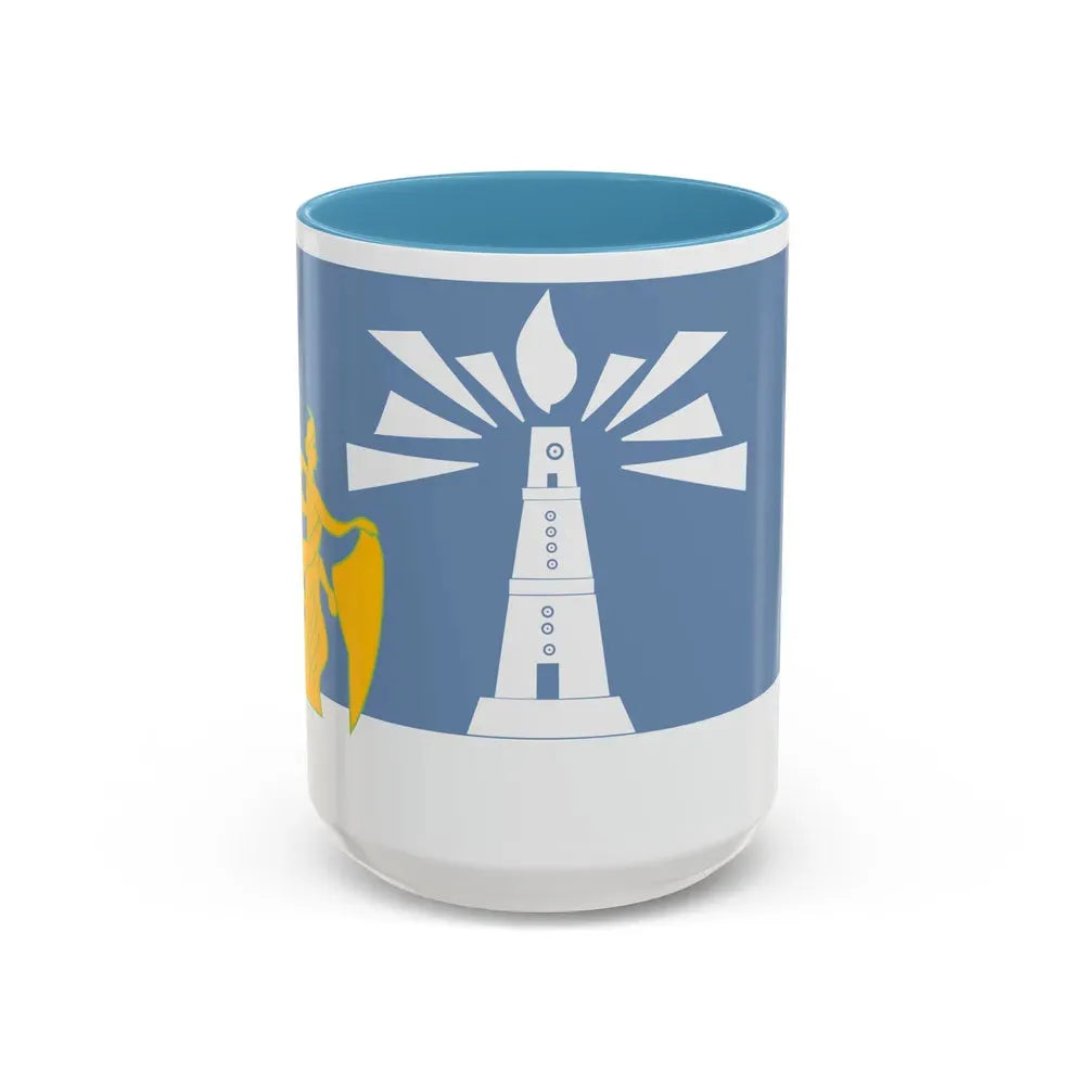 Flag of the Alexandria Governorate Egypt - Accent Coffee Mug 15oz Light Blue - Go Mug Yourself