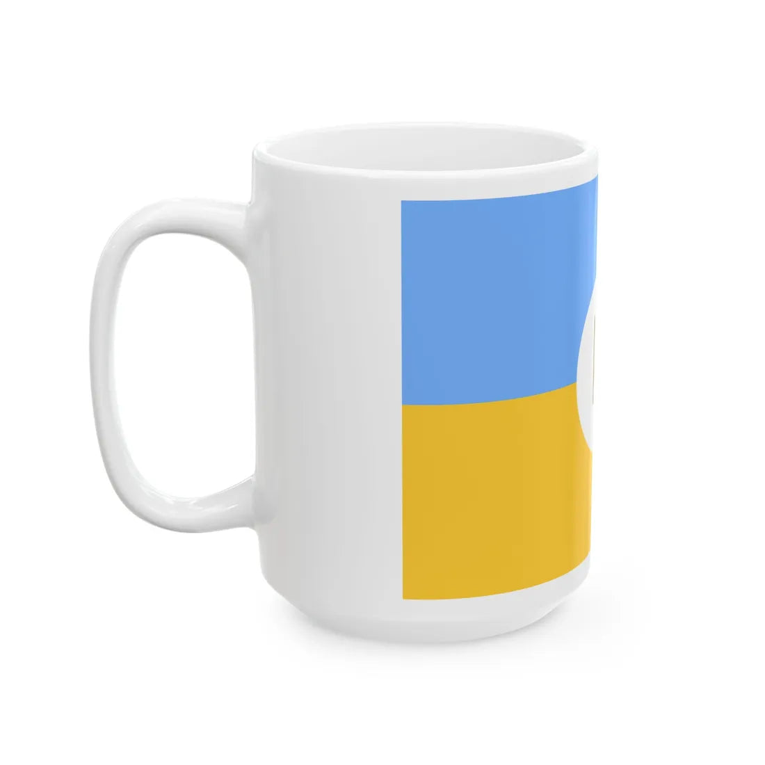 Flag of the Ambassador of Ukraine 1918 (Ukraine) White Coffee Mug - Go Mug Yourself
