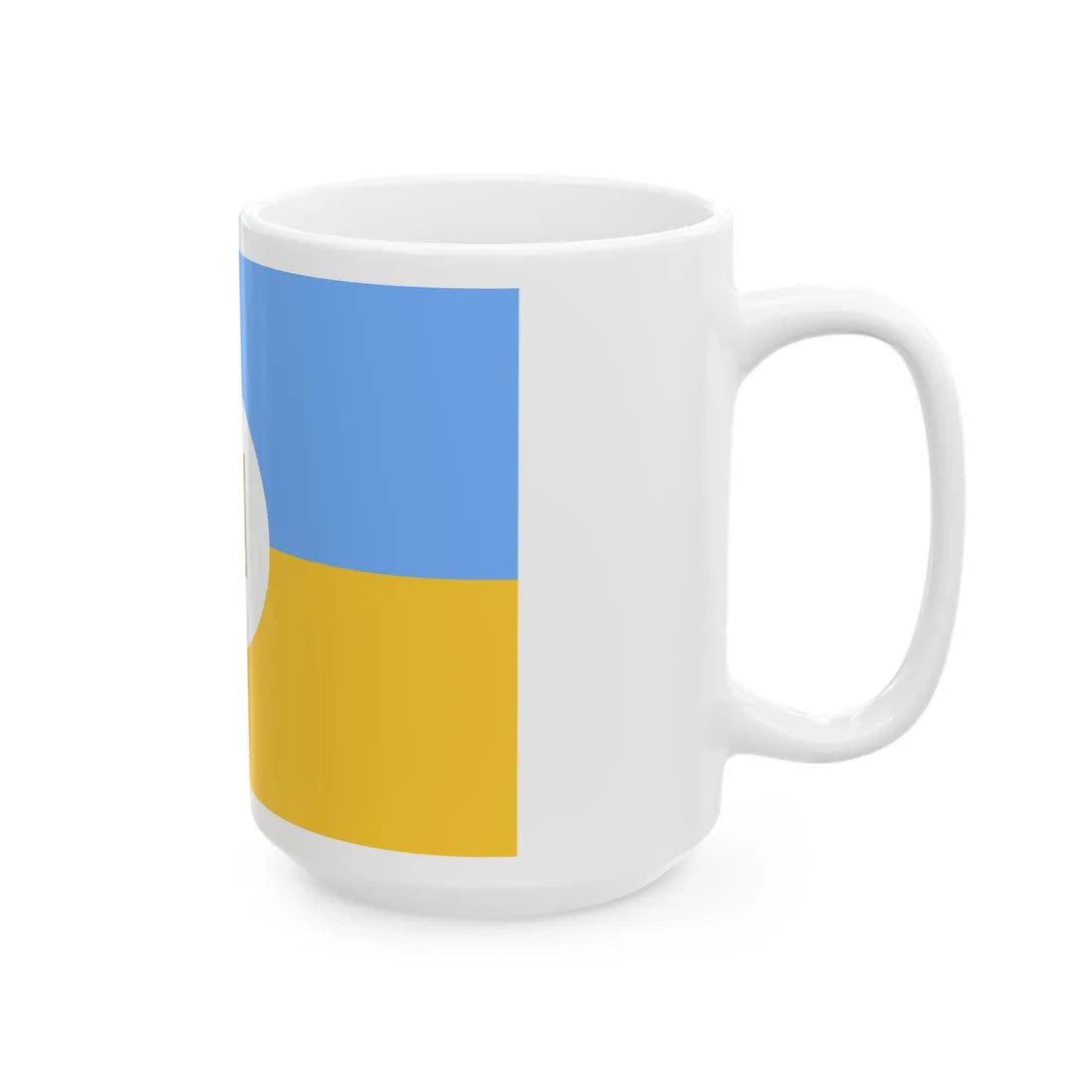Flag of the Ambassador of Ukraine 1918 (Ukraine) White Coffee Mug - Go Mug Yourself