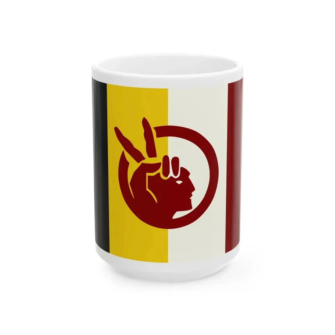 Flag of the American Indian Movement V2 (United States) White Coffee Mug 15oz - Go Mug Yourself