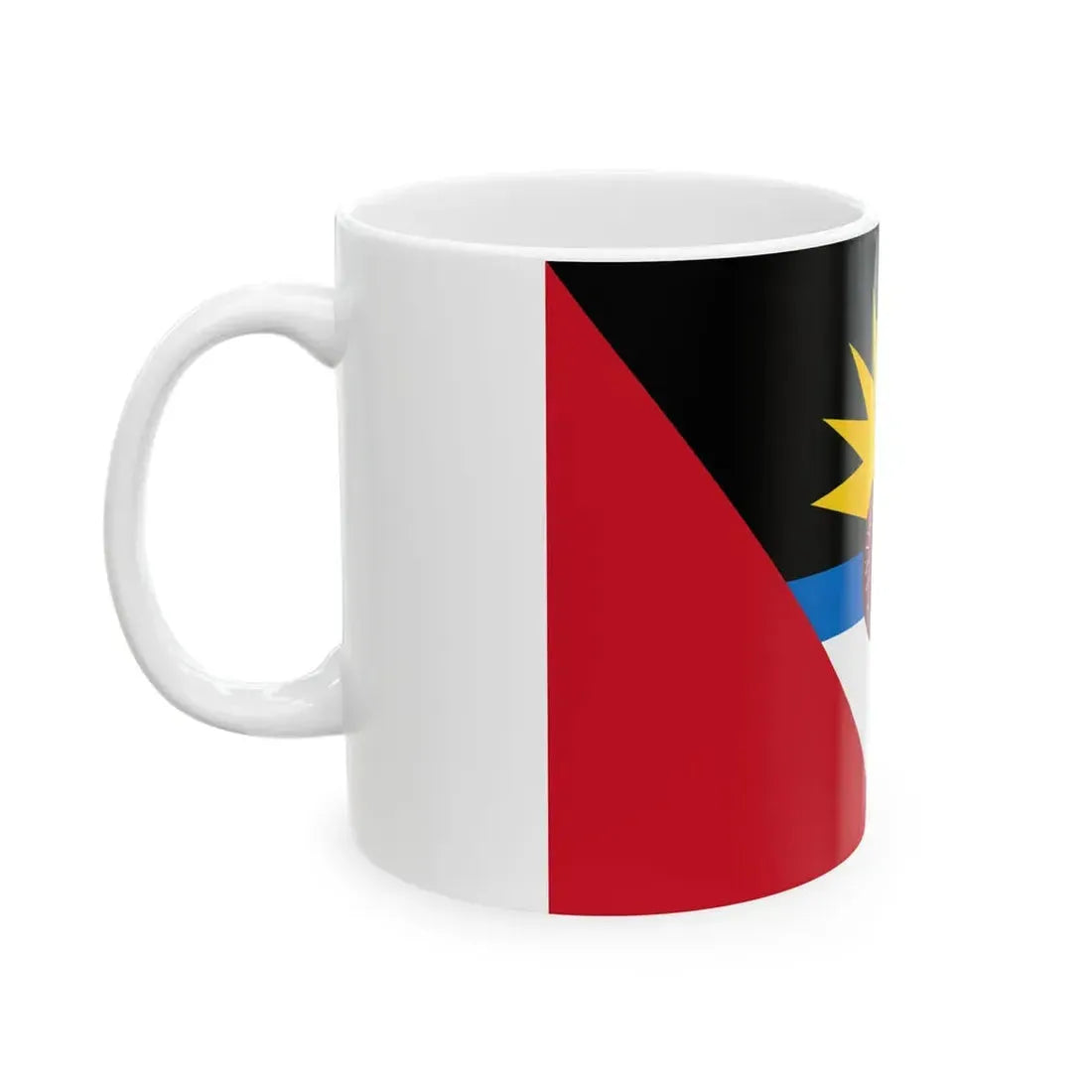 Flag of the Antigua and Barbuda Regiment (Antigua and Barbuda) White Coffee Mug - Go Mug Yourself