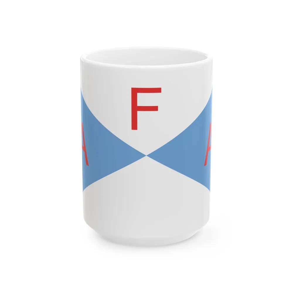 Flag of the Argentine Agrarian Federation AFA (Argentina) White Coffee Mug 15oz - Go Mug Yourself