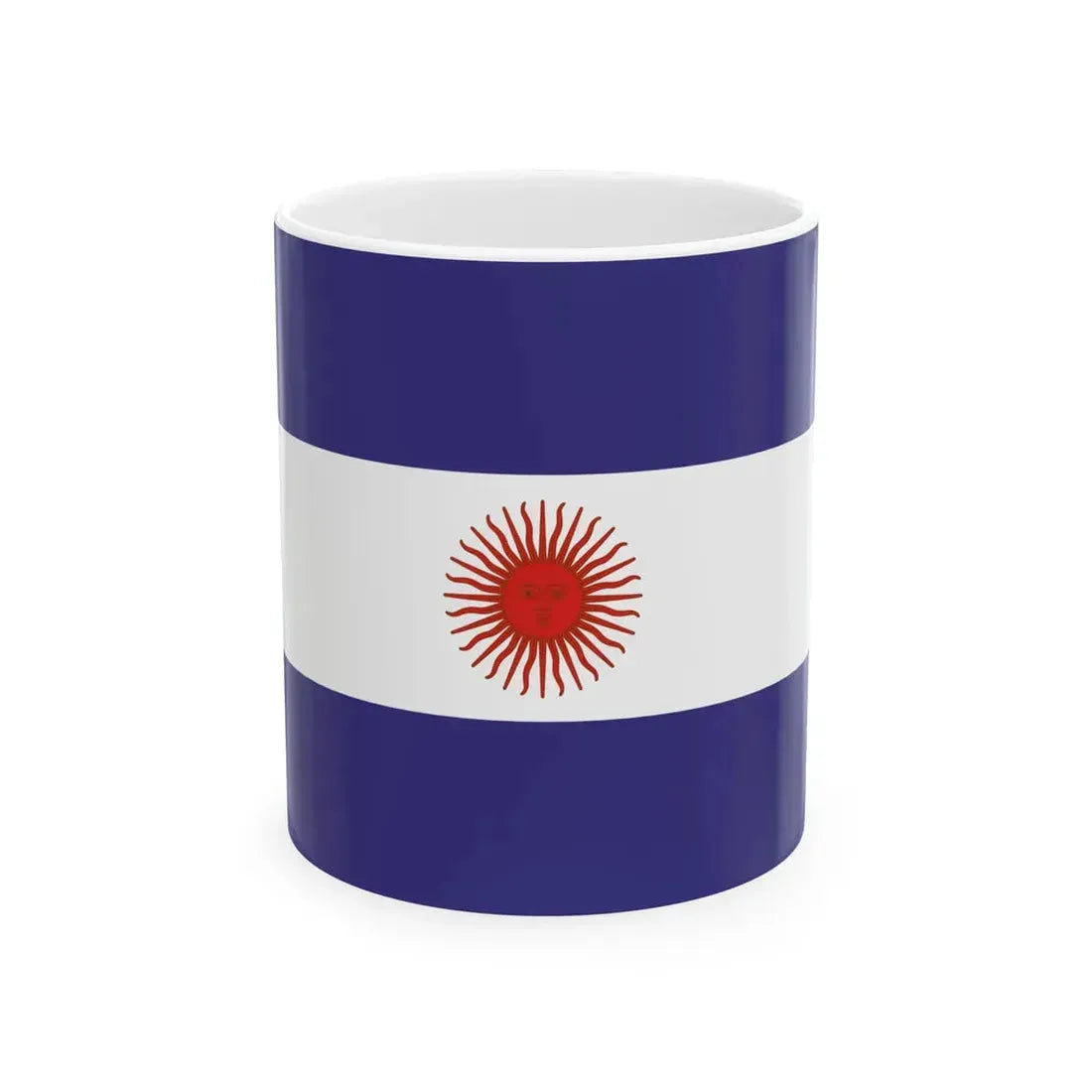 Flag of the Argentine Confederation (Argentina) White Coffee Mug 11oz - Go Mug Yourself