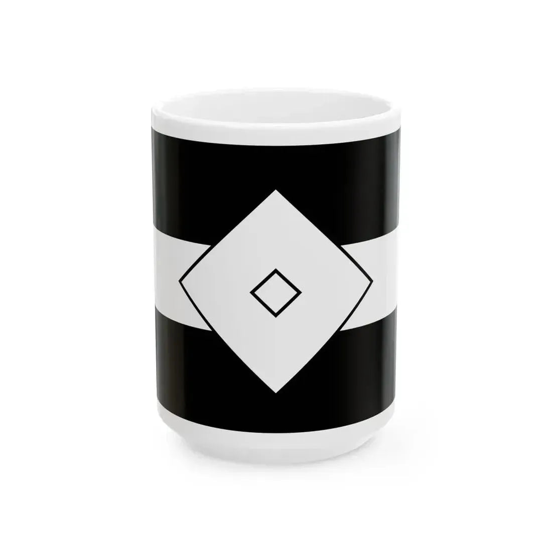 Flag of the Arima Lords of Kurume in Chikugo Province C (Japan) White Coffee Mug 15oz - Go Mug Yourself