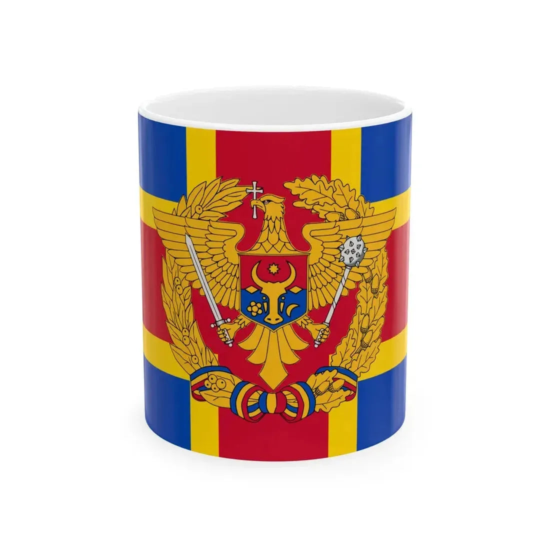 Flag of the Armed Forces of Moldova (Moldova) White Coffee Mug 11oz - Go Mug Yourself