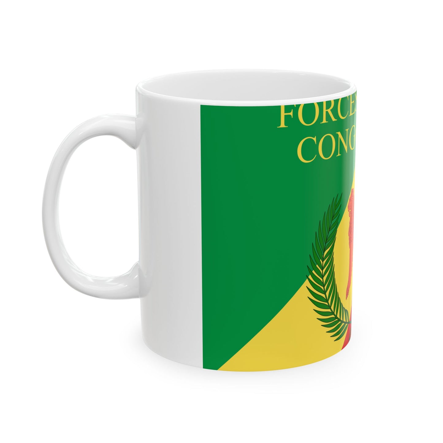 Flag of the Armed Forces of the Republic of the Congo (Congo) White Coffee Mug-Go Mug Yourself