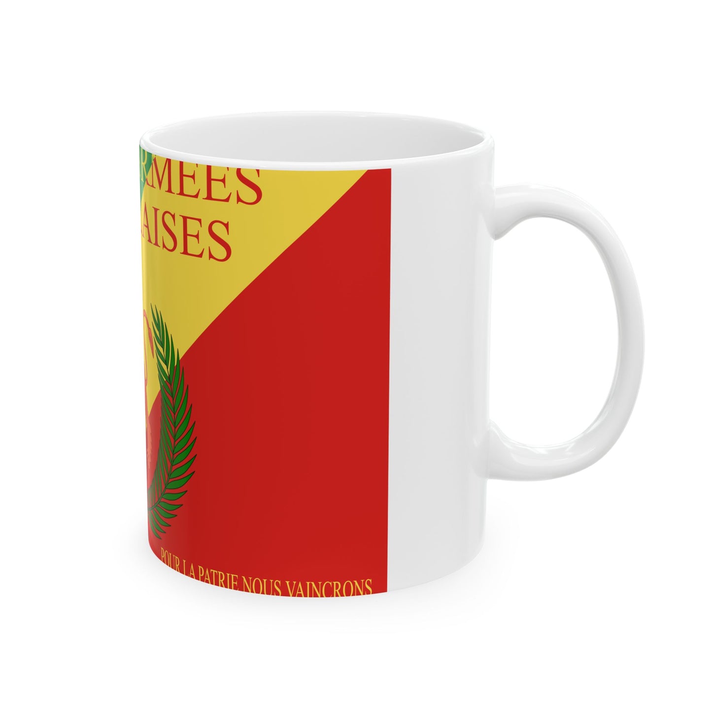 Flag of the Armed Forces of the Republic of the Congo (Congo) White Coffee Mug-Go Mug Yourself