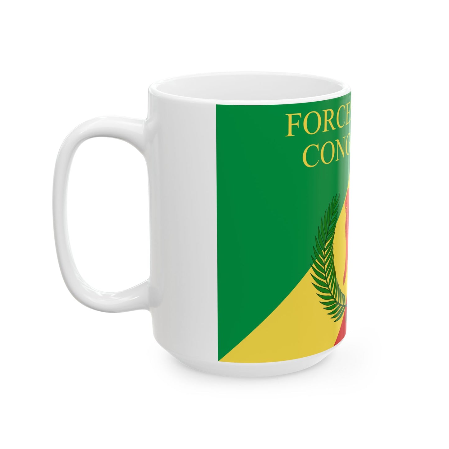 Flag of the Armed Forces of the Republic of the Congo (Congo) White Coffee Mug-Go Mug Yourself