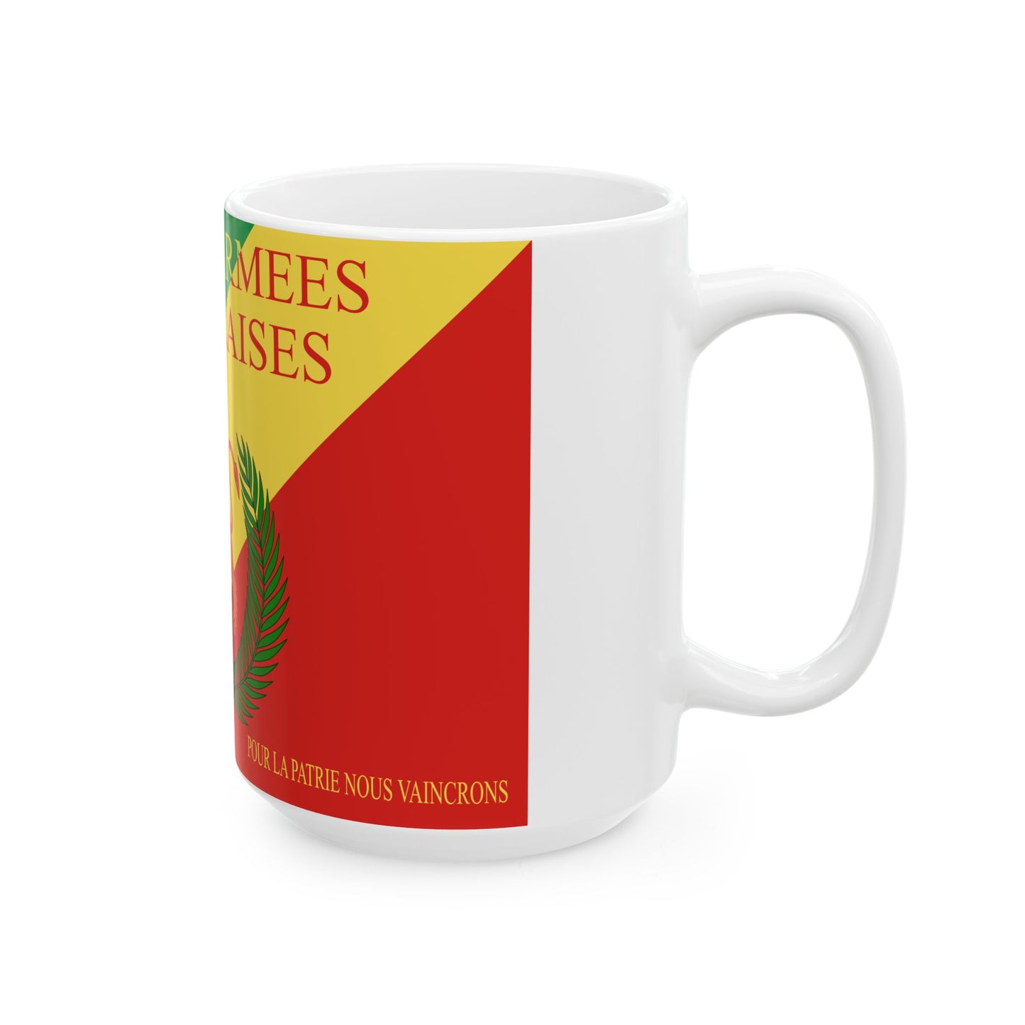 Flag of the Armed Forces of the Republic of the Congo (Congo) White Coffee Mug-Go Mug Yourself