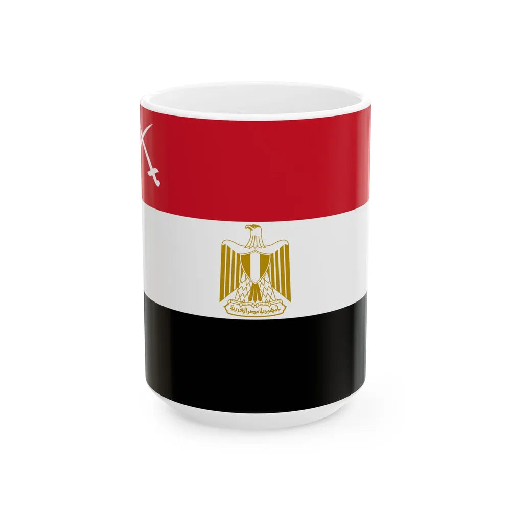 Flag of the Army of Egypt (Egypt) White Coffee Mug 15oz - Go Mug Yourself