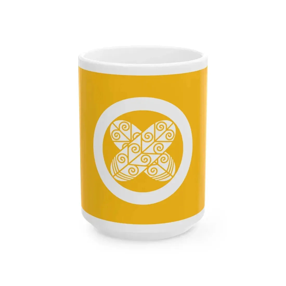 Flag of the Asano Lords of Hiroshima in Aki Province A (Japan) White Coffee Mug 15oz - Go Mug Yourself