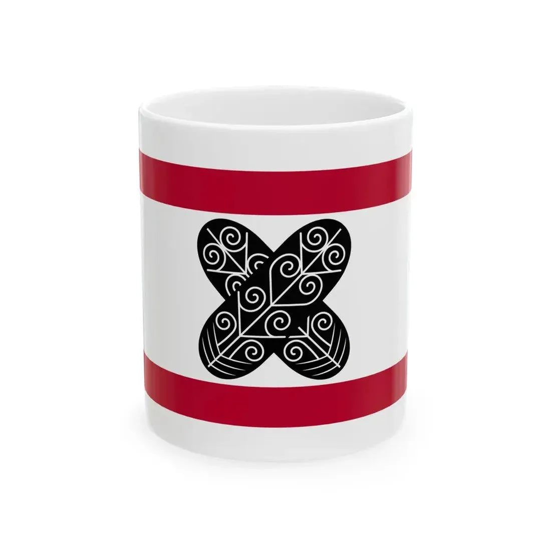 Flag of the Asano Lords of Hiroshima in Aki Province C (Japan) White Coffee Mug 11oz - Go Mug Yourself