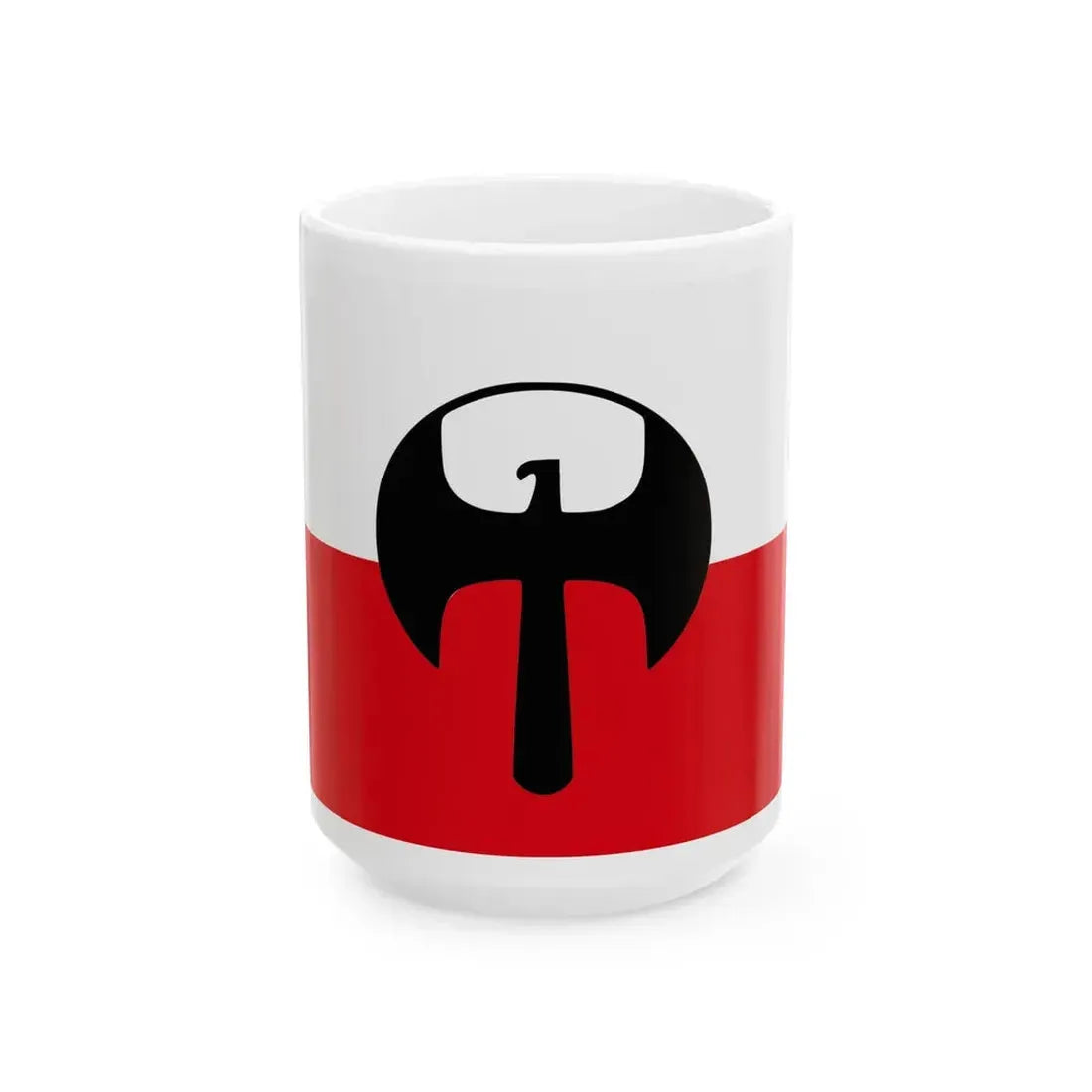 Flag of The Association for Tradition and Culture Niklot (Poland) White Coffee Mug 15oz - Go Mug Yourself