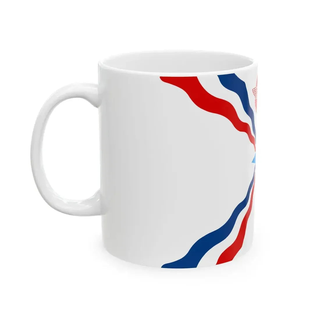 Flag of the Assyrians (Iraq) White Coffee Mug - Go Mug Yourself