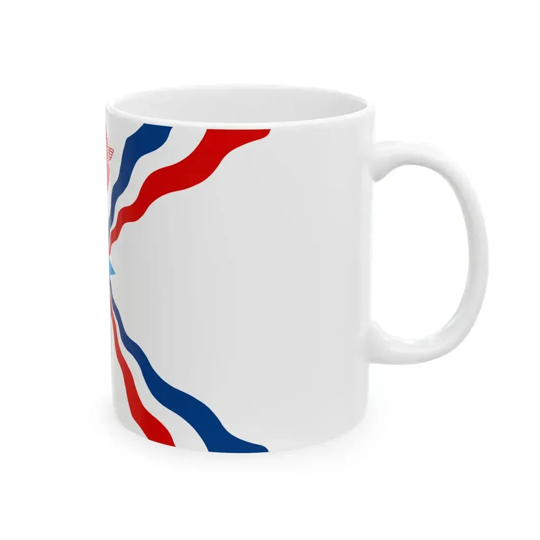 Flag of the Assyrians (Iraq) White Coffee Mug - Go Mug Yourself