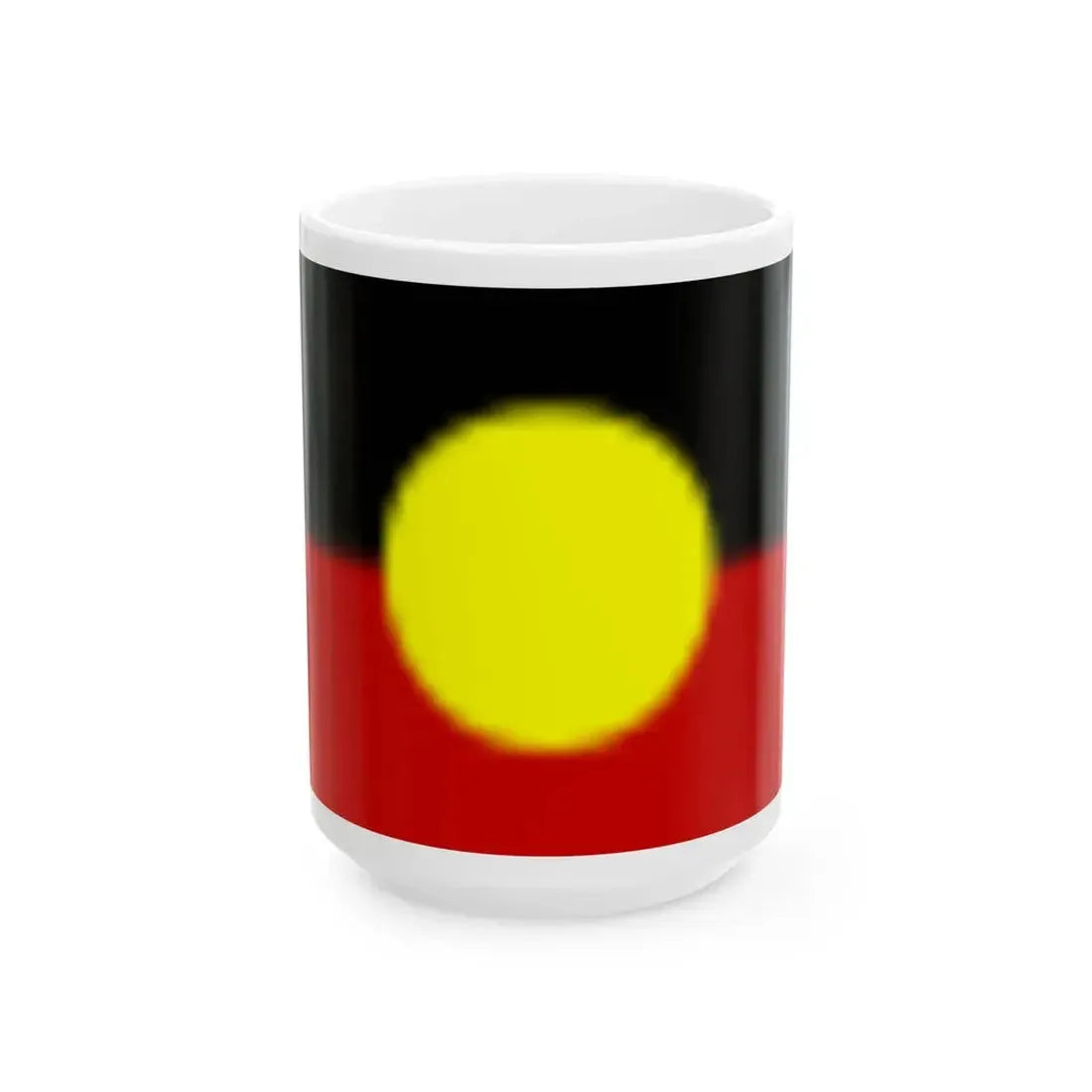 Flag of the Australian Aborigines (Australia) White Coffee Mug 15oz - Go Mug Yourself