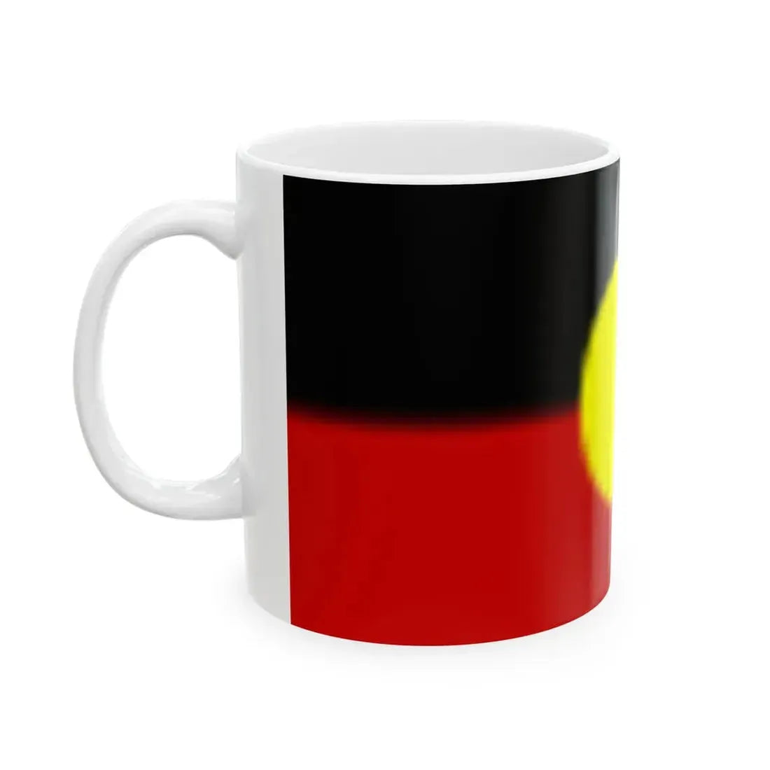 Flag of the Australian Aborigines (Australia) White Coffee Mug - Go Mug Yourself