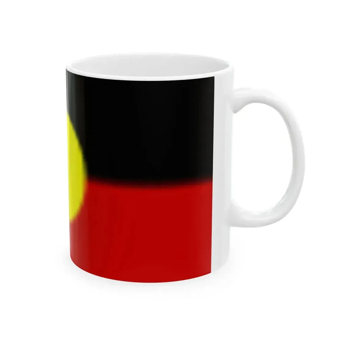Flag of the Australian Aborigines (Australia) White Coffee Mug - Go Mug Yourself