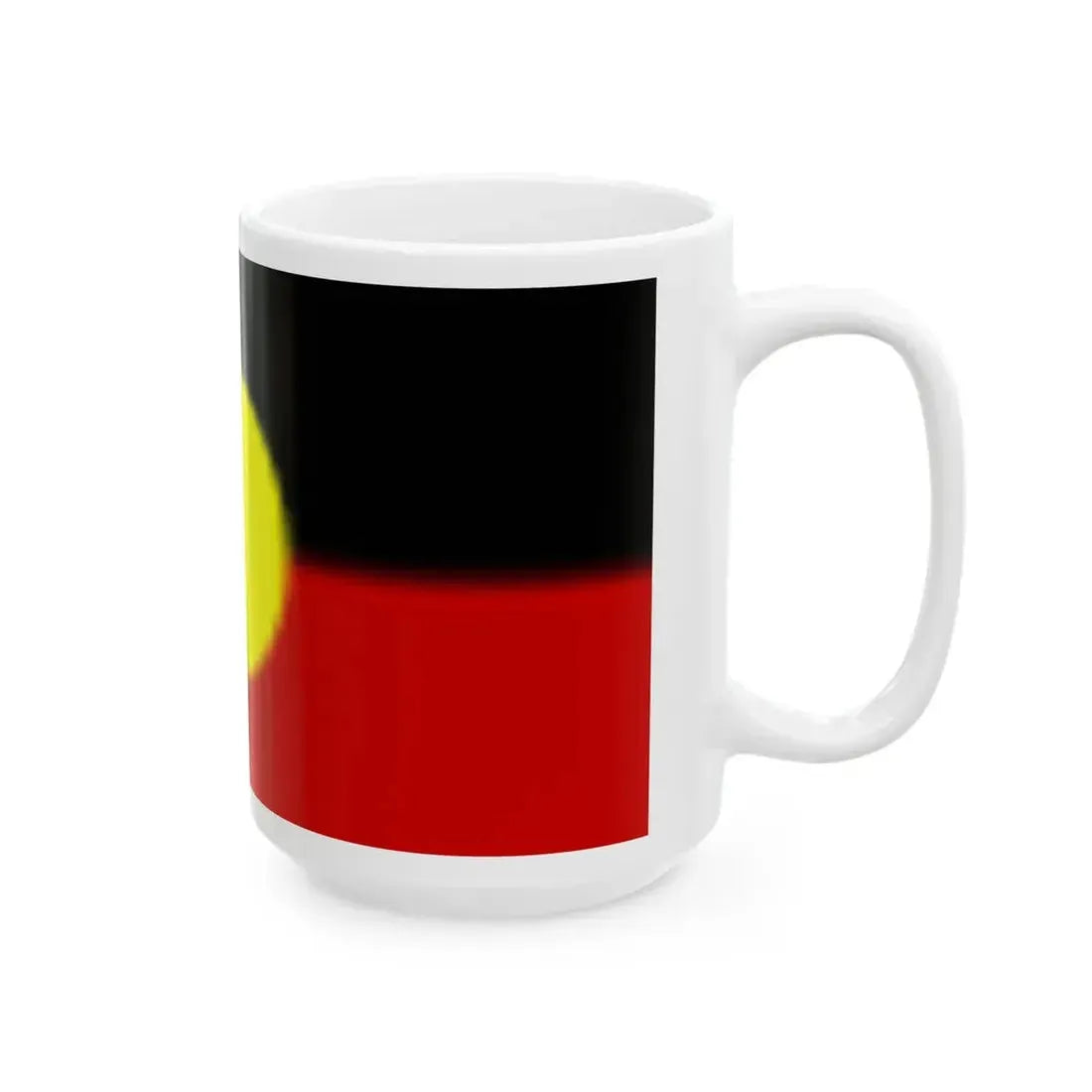 Flag of the Australian Aborigines (Australia) White Coffee Mug - Go Mug Yourself