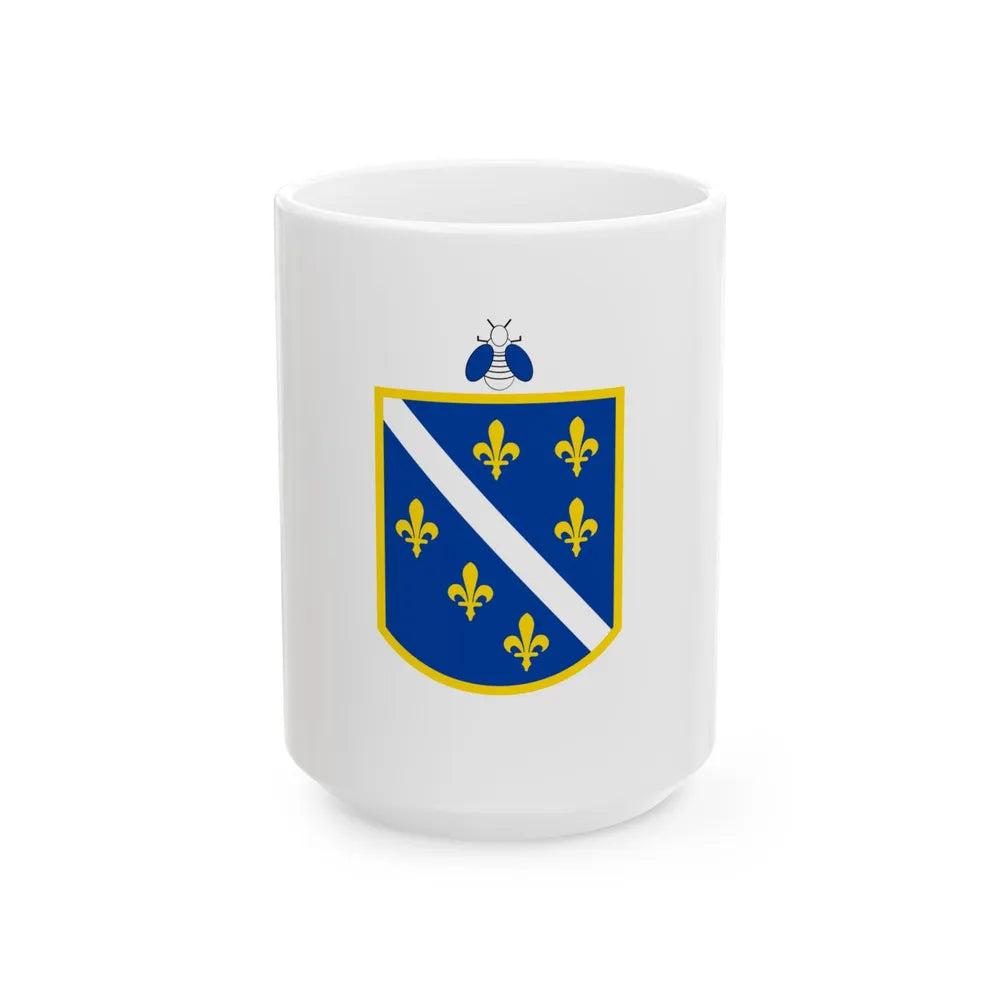 Flag of the Autonomous Province of Western Bosnia 1993-1995 (Bosnia and Herzegovina) White Coffee Mug 15oz - Go Mug Yourself