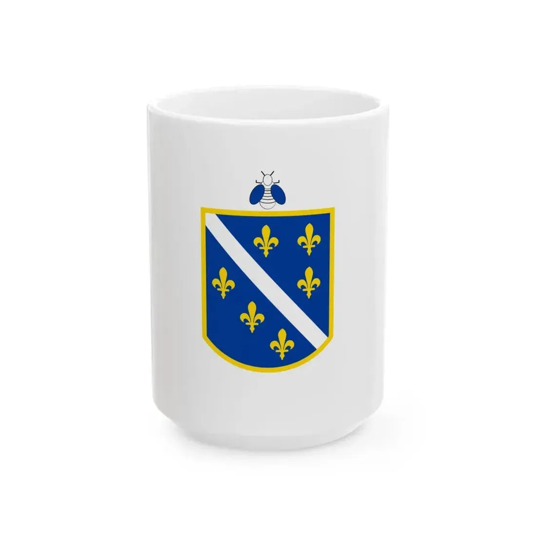 Flag of the Autonomous Province of Western Bosnia 1993-1995 (Bosnia and Herzegovina) White Coffee Mug 15oz - Go Mug Yourself