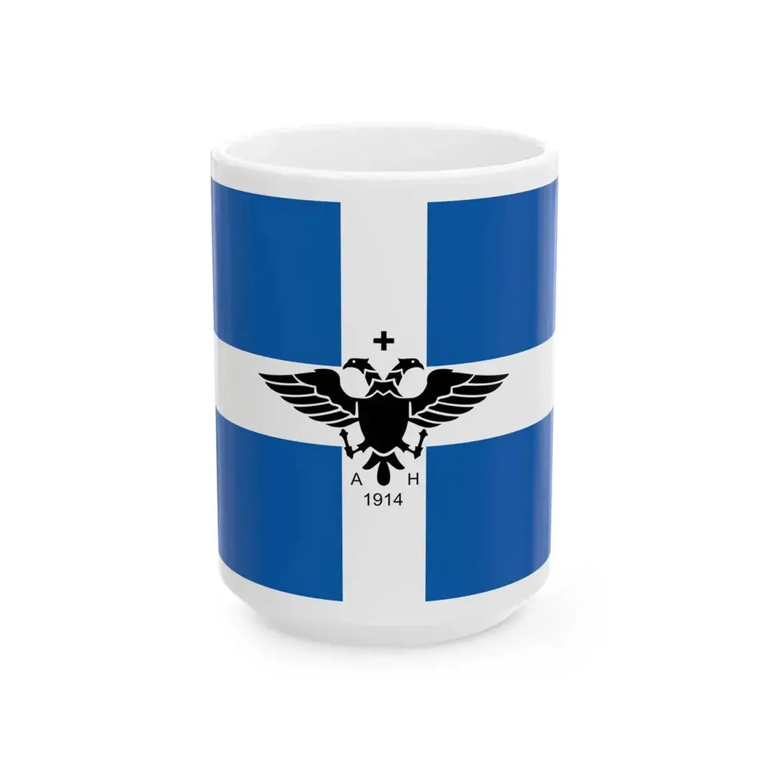 Flag of the Autonomous Republic of Northern Epirus (Greece) White Coffee Mug 15oz - Go Mug Yourself