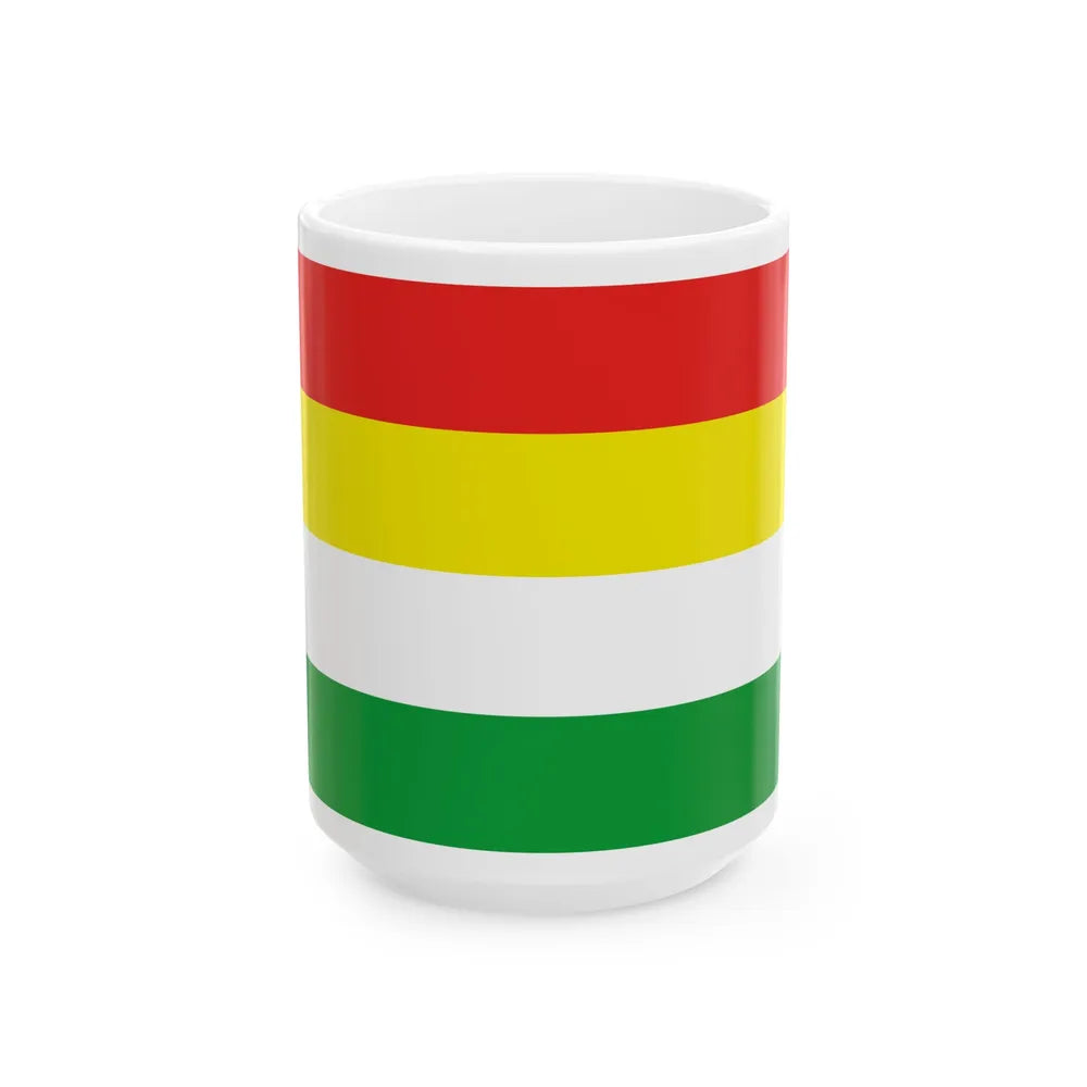 Flag of the Awa People (Colombia) White Coffee Mug 15oz - Go Mug Yourself