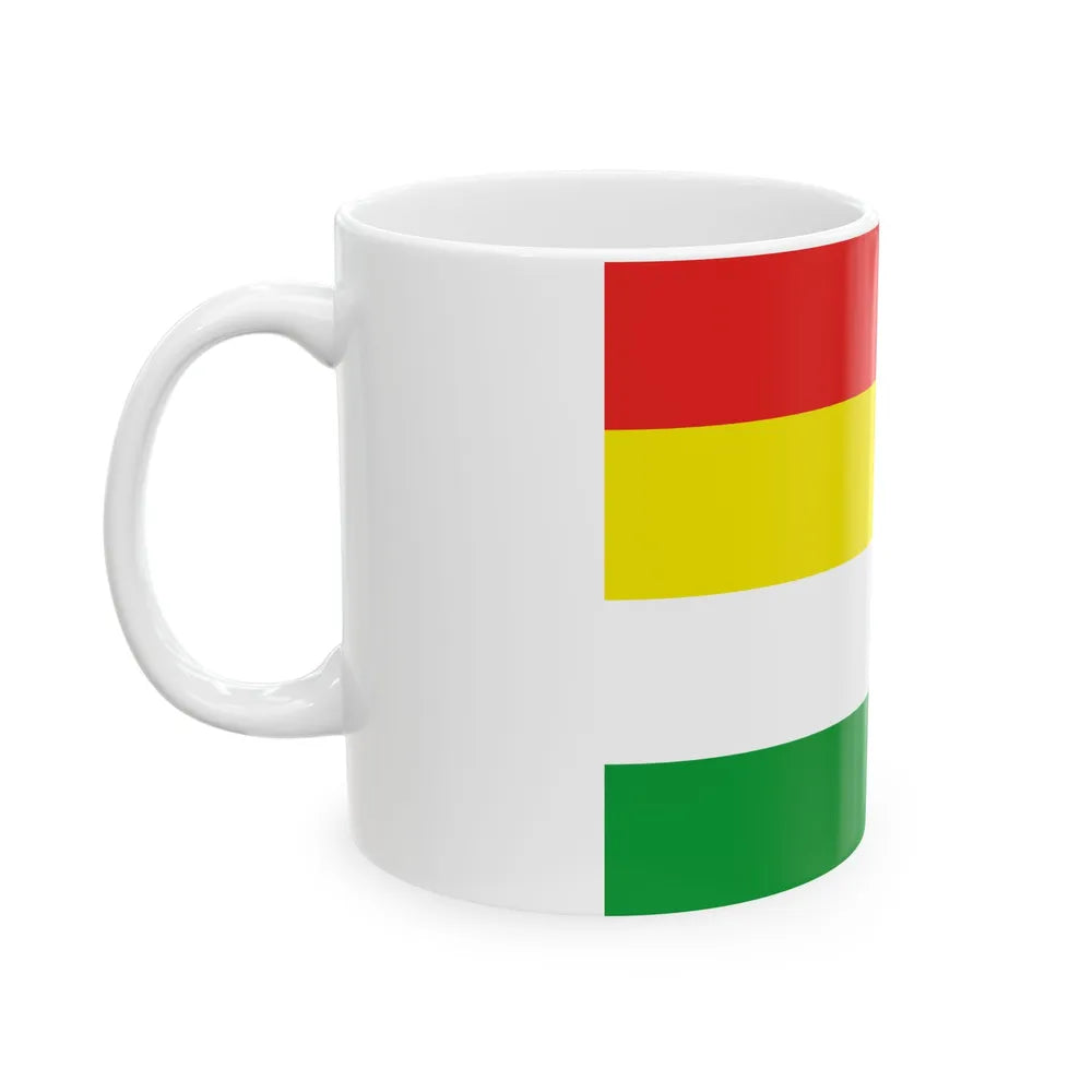 Flag of the Awa People (Colombia) White Coffee Mug - Go Mug Yourself