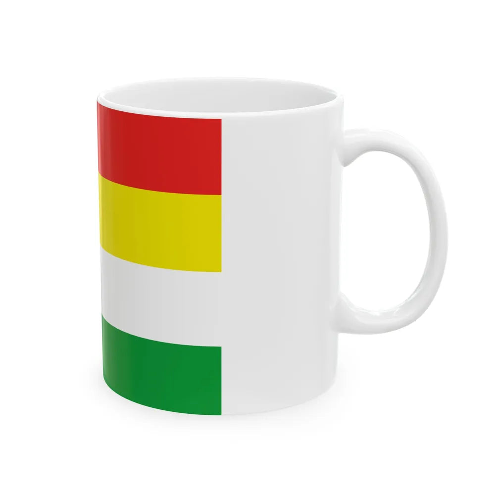 Flag of the Awa People (Colombia) White Coffee Mug - Go Mug Yourself