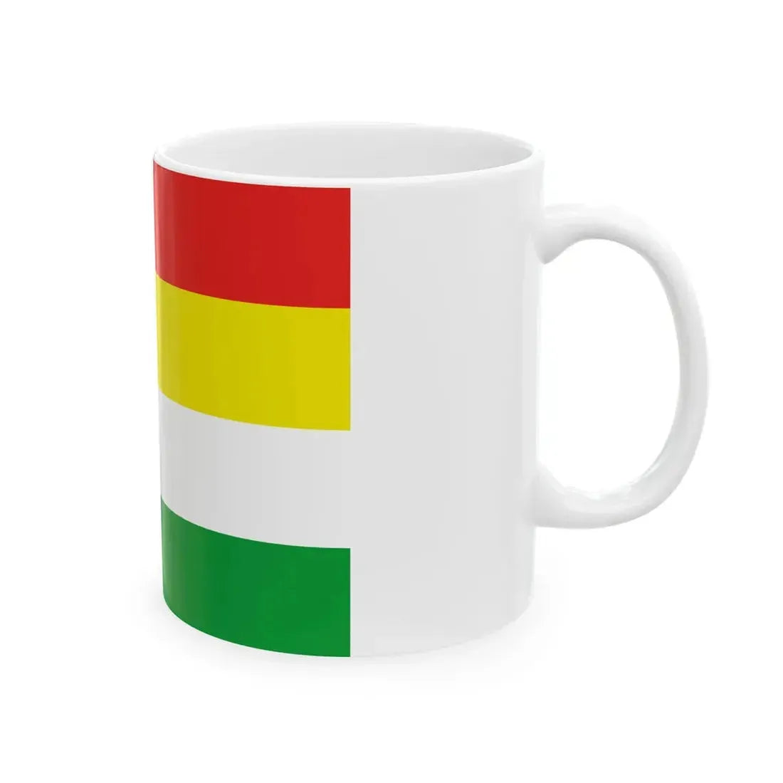 Flag of the Awa People (Colombia) White Coffee Mug - Go Mug Yourself