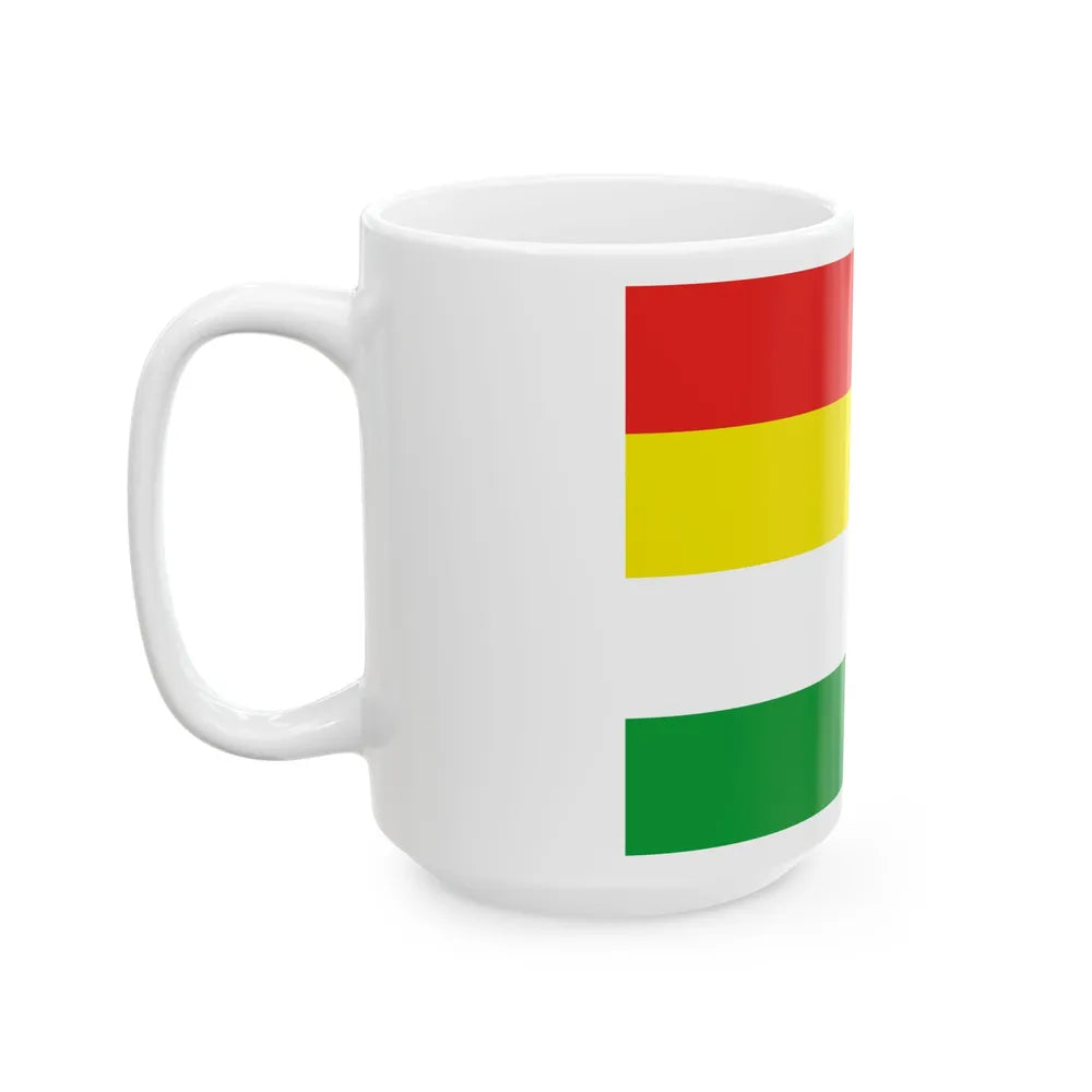 Flag of the Awa People (Colombia) White Coffee Mug - Go Mug Yourself