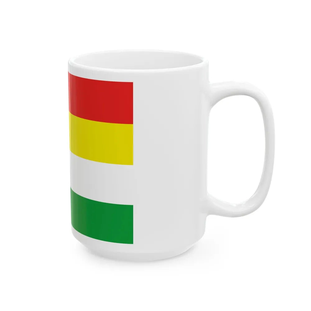 Flag of the Awa People (Colombia) White Coffee Mug - Go Mug Yourself