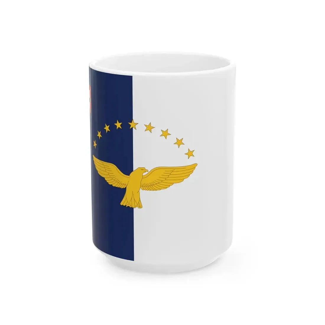Flag of the Azores (Portugal) White Coffee Mug 15oz - Go Mug Yourself