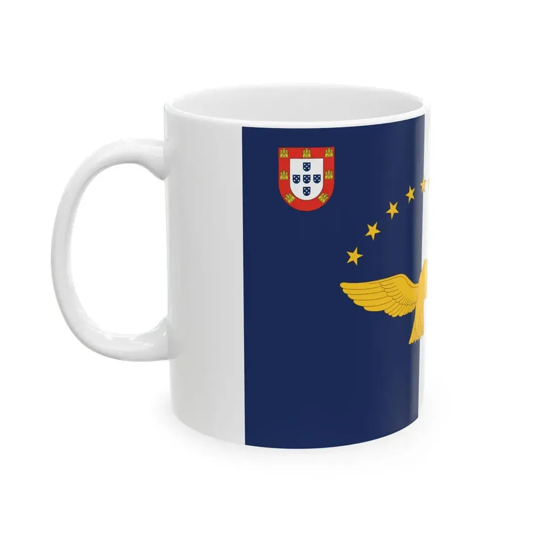 Flag of the Azores (Portugal) White Coffee Mug - Go Mug Yourself