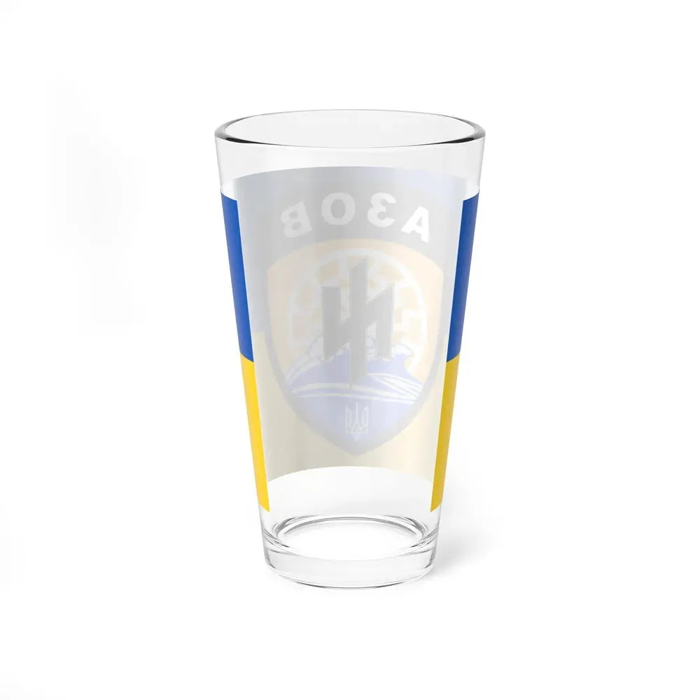 Flag of the Azov Battalion (Ukraine) Pint Glass 16oz - Go Mug Yourself