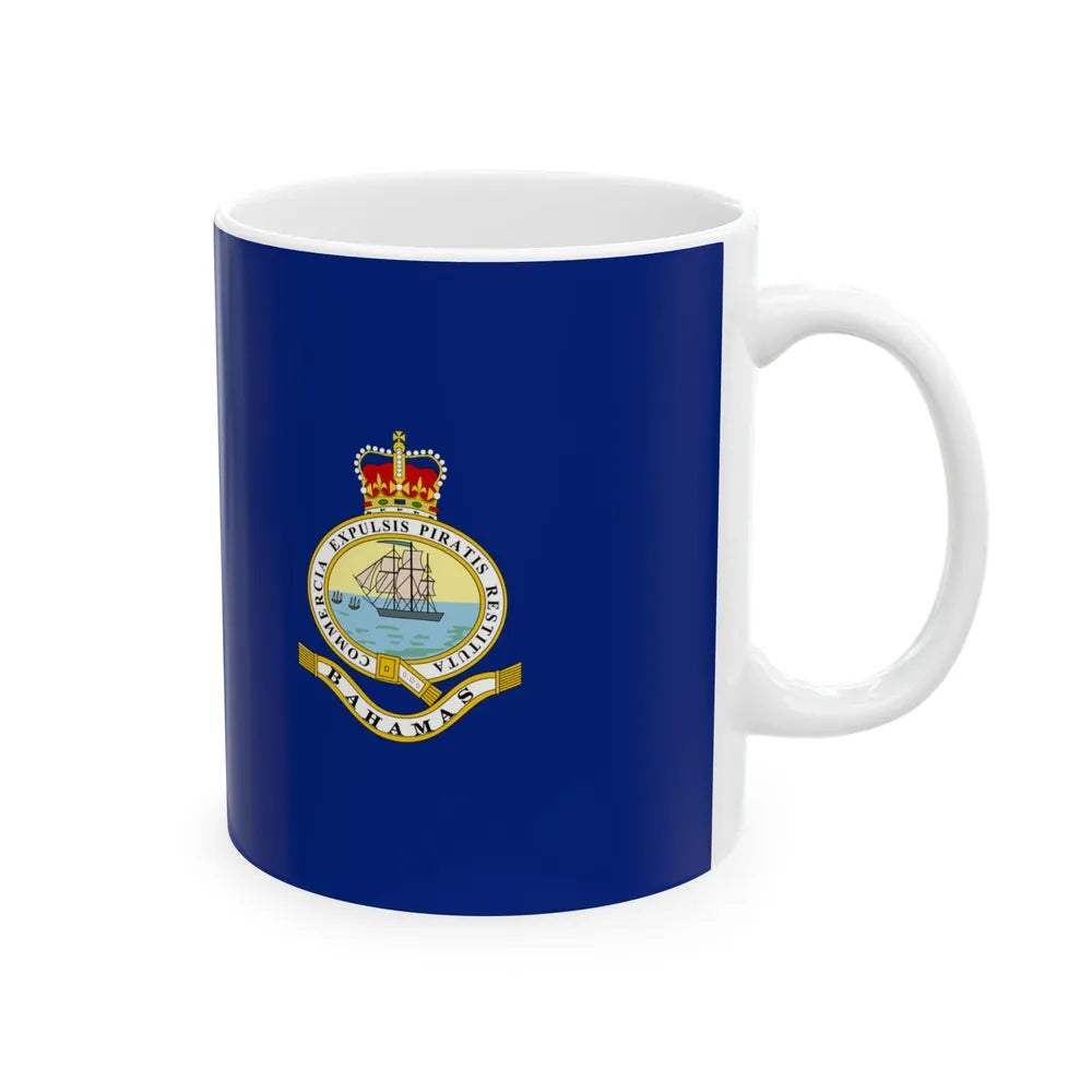 Flag of the Bahamas 1953-1964 (Bahamas) White Coffee Mug - Go Mug Yourself