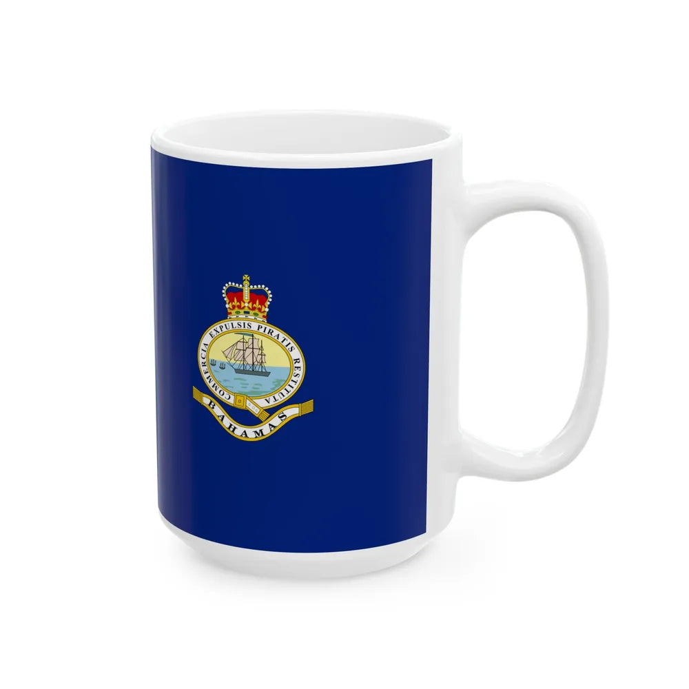 Flag of the Bahamas 1953-1964 (Bahamas) White Coffee Mug - Go Mug Yourself