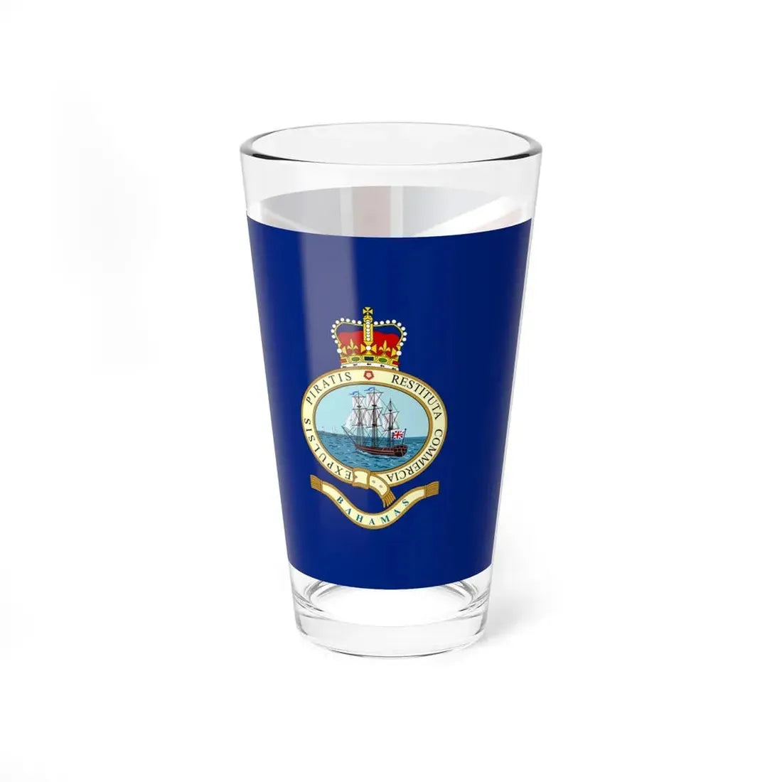 Flag of the Bahamas 1964-1973 (Bahamas) Pint Glass 16oz - Go Mug Yourself