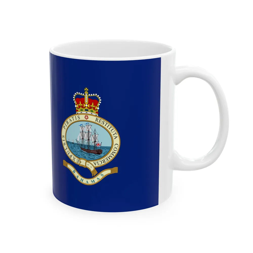 Flag of the Bahamas 1964-1973 (Bahamas) White Coffee Mug - Go Mug Yourself