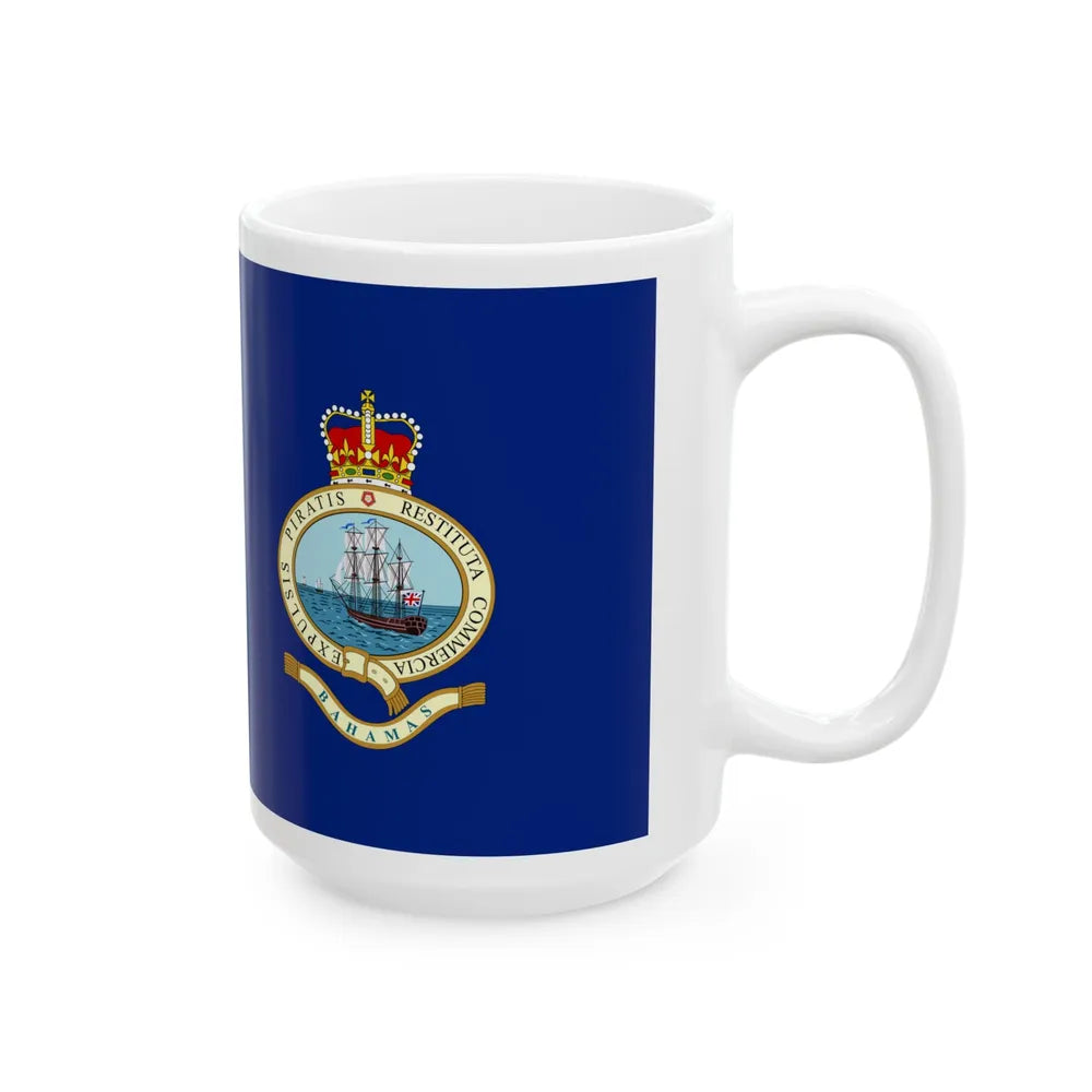 Flag of the Bahamas 1964-1973 (Bahamas) White Coffee Mug - Go Mug Yourself